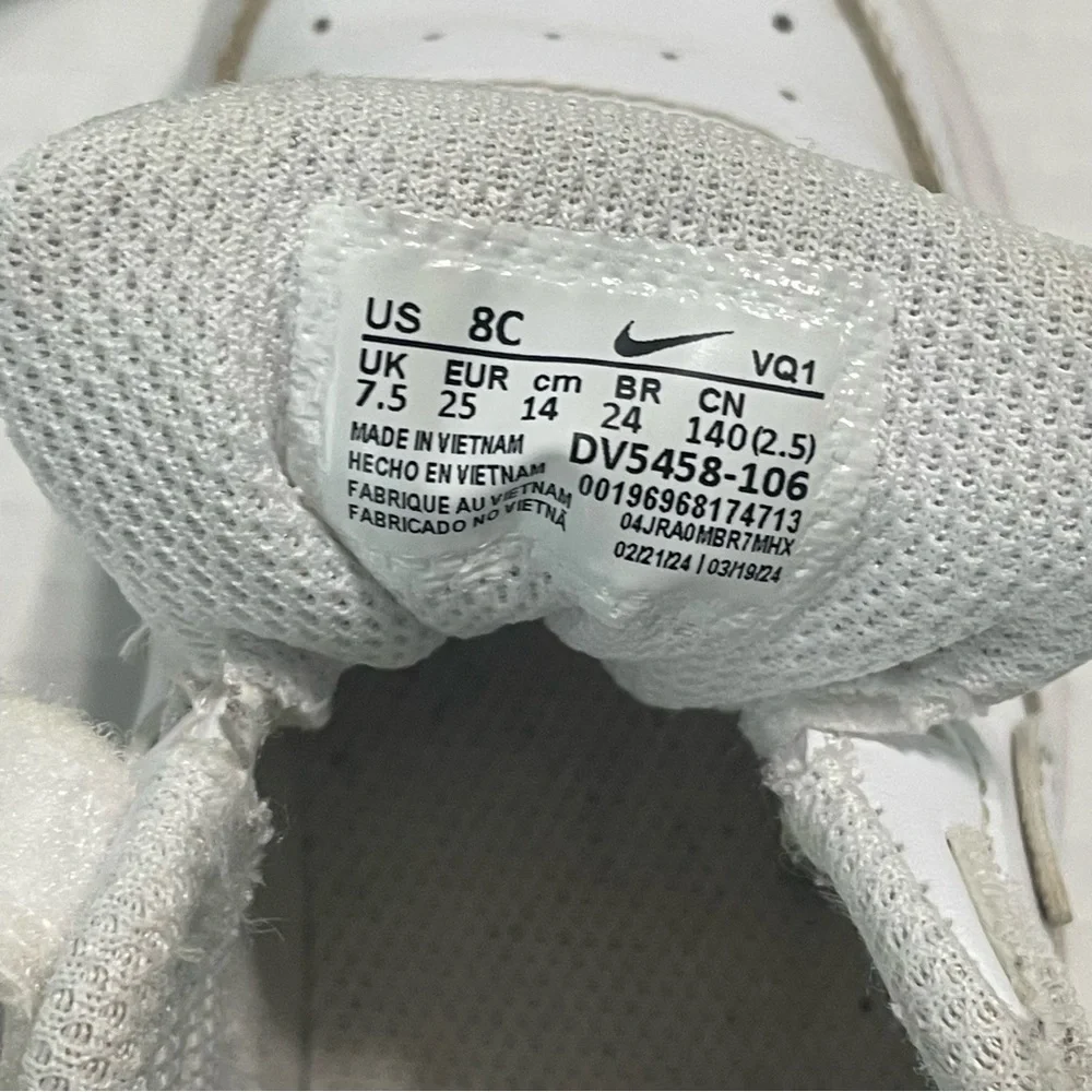 Nike kids White Sneakers Leather Upper